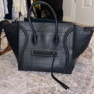 Celine croc tote large